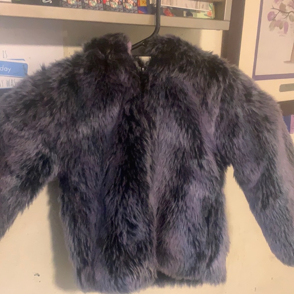 Gorgeous purple fur girls jacket